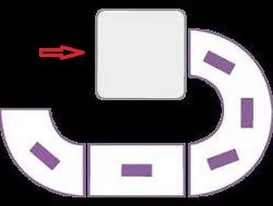 Schéma dopravníkového systému pro vrácení obrobků