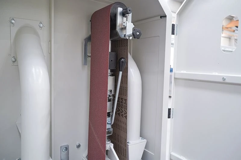 NS FG170 ZK - pásová bruska - napnutí brusného pásu