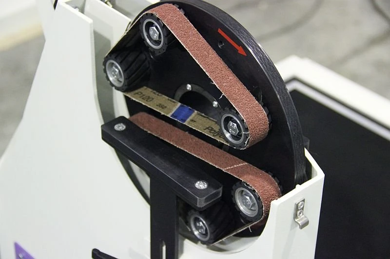 NS ML50 - Pásová bruska na trubky - planetární kolo s dvojicí brusných pásů