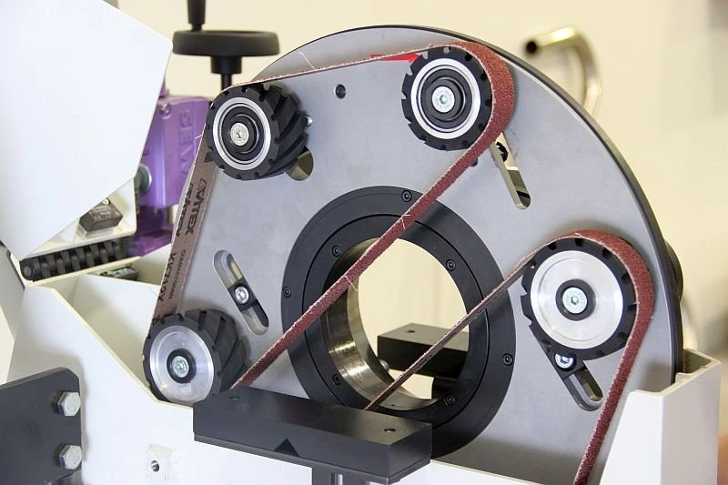 NS ML75 - Pásová bruska na rovné a ohýbané trubky - planetární kolo se 2 brusnými pásy