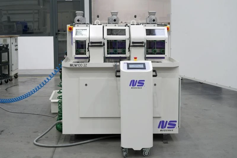 Dvouhlavá pásová bruska na trubky NS MLW100 2Z