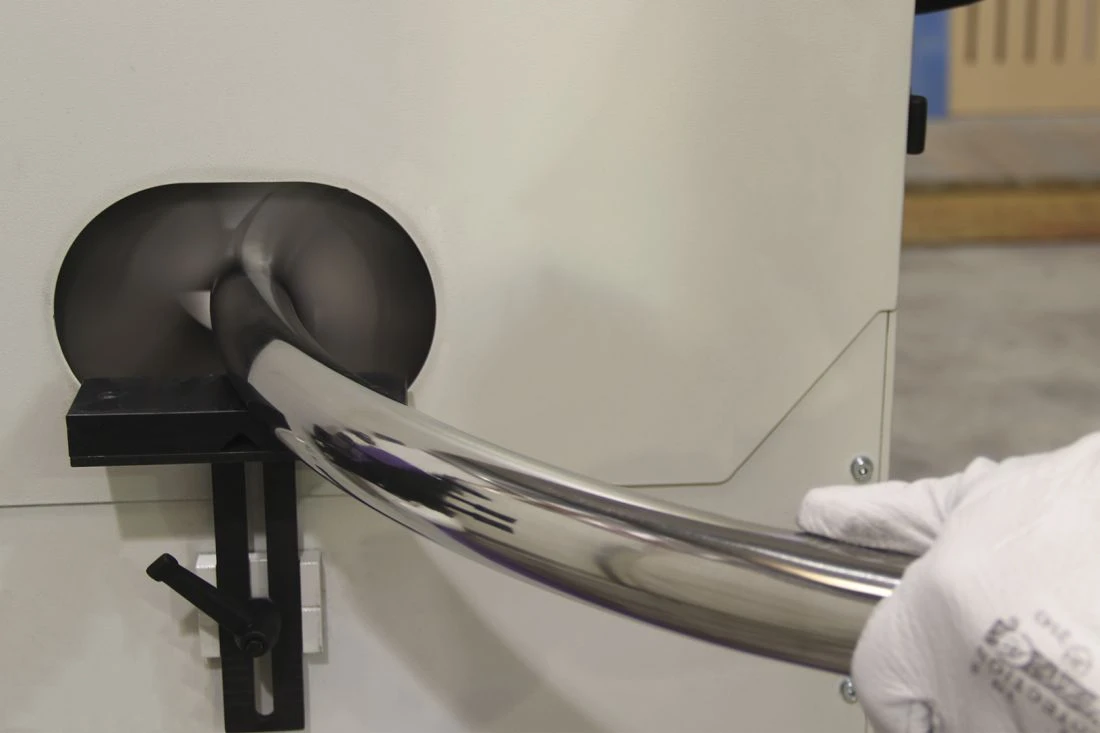 NS MP100 - Leštička na trubky - ruční posuv u ohýbaných trubek