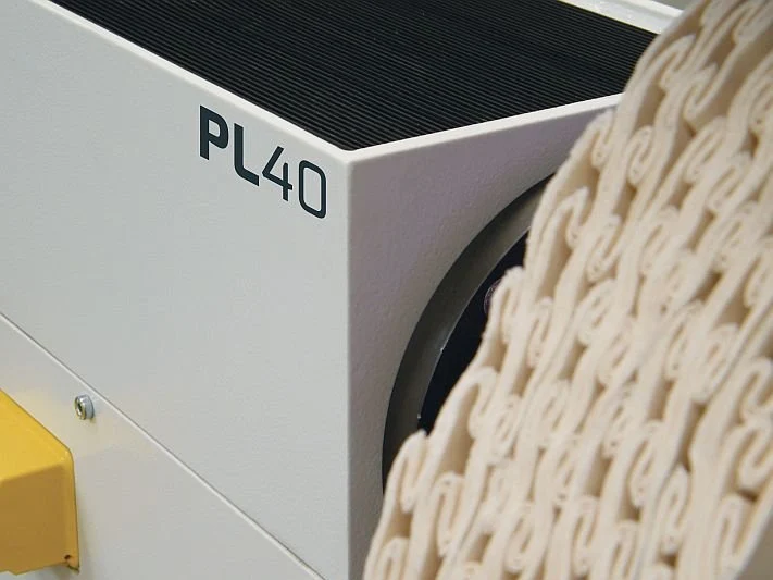 NS PL40 PP - Stojanová dvoukotoučová leštička (kartáčovačka)